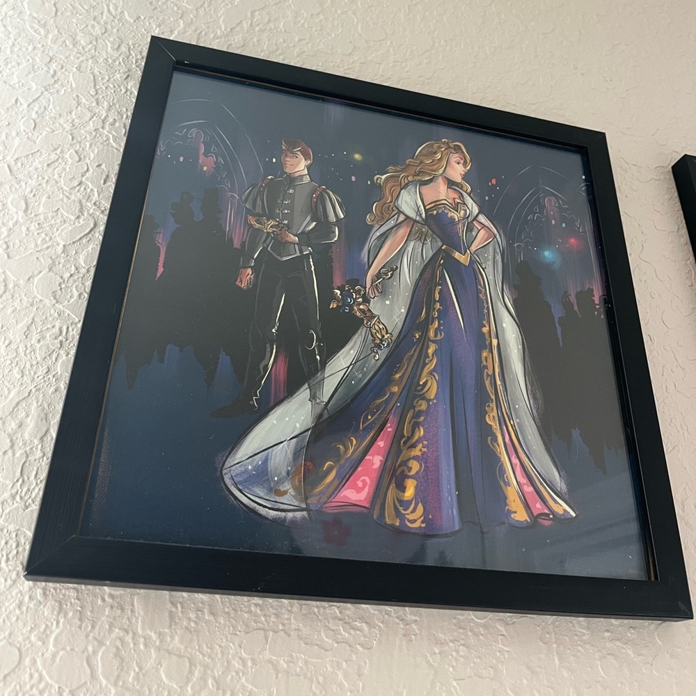 Princess Aurora Disney Designer Midnight Masquerade Framed Lithograph Art Print - Picture 3 of 6